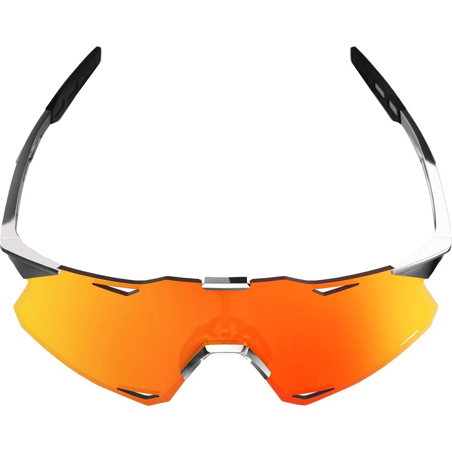 100% HyperCraft Sunglasses Black Chrome/HiPER Red Mirror Lens