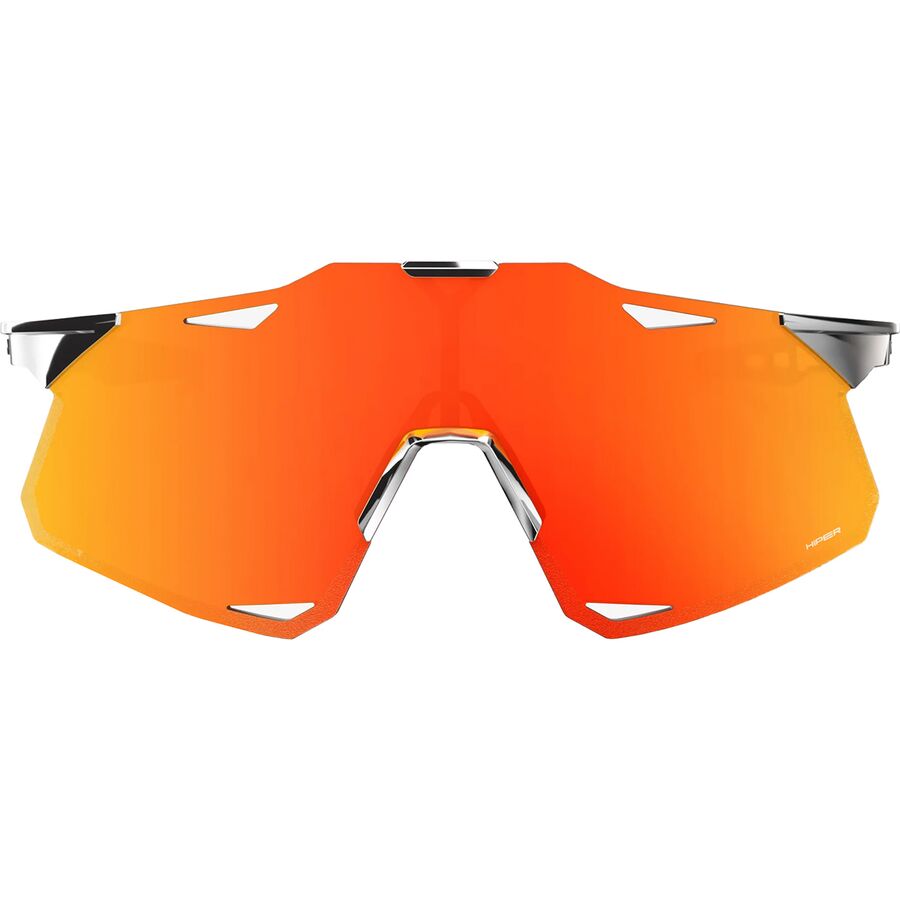 100% HyperCraft Sunglasses Black Chrome/HiPER Red Mirror Lens