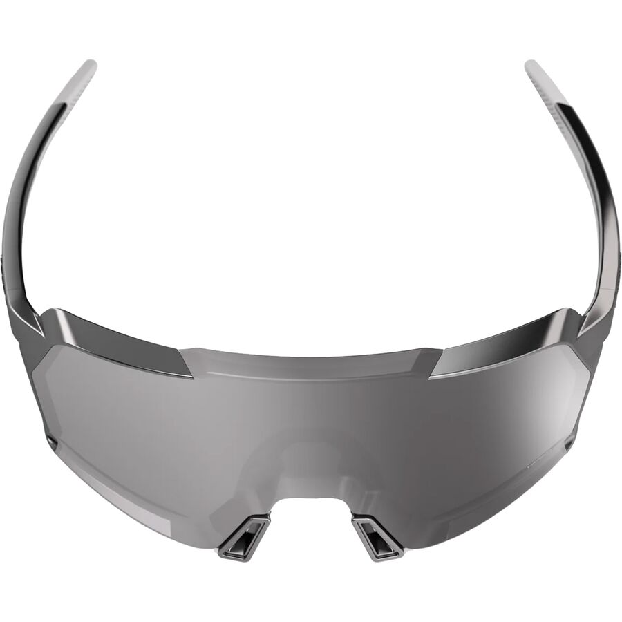 100% Korbin Sunglasses Gloss Black Chrome/HiPER Silver Mirror Lens