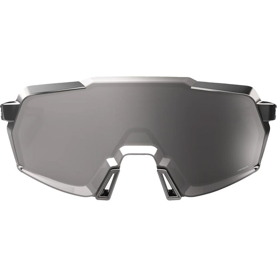100% Korbin Sunglasses Gloss Black Chrome/HiPER Silver Mirror Lens