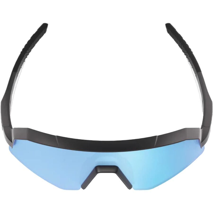 100% Slendale XS Sunglasses Matte Black/HiPER Blue Multilayer Mirror Lens