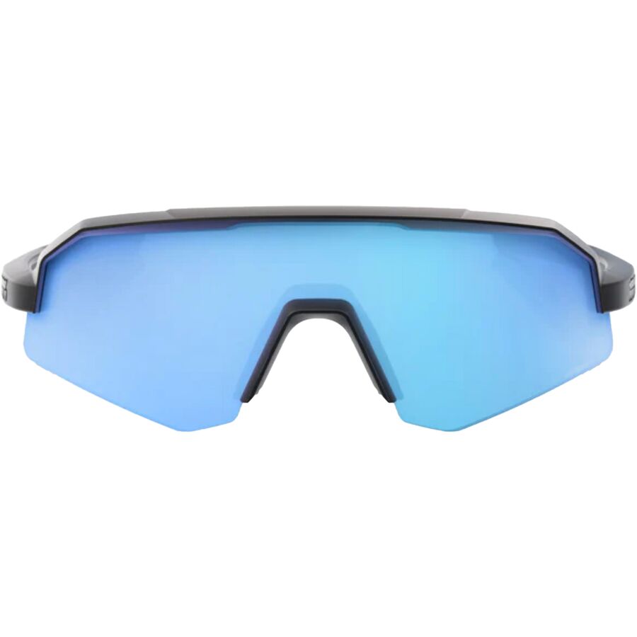 100% Slendale XS Sunglasses Matte Black/HiPER Blue Multilayer Mirror Lens