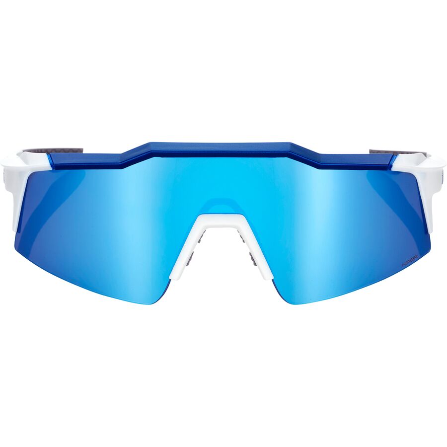100% Speedcraft SL Sunglasses Matte White/Metallic Blue