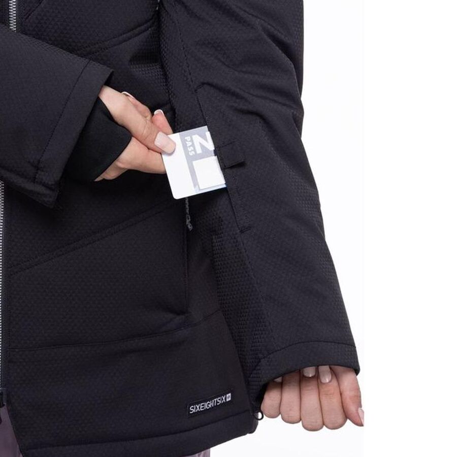 686 Cloud Insulated Jacket 2023 - Women's Black Geo Jacquard