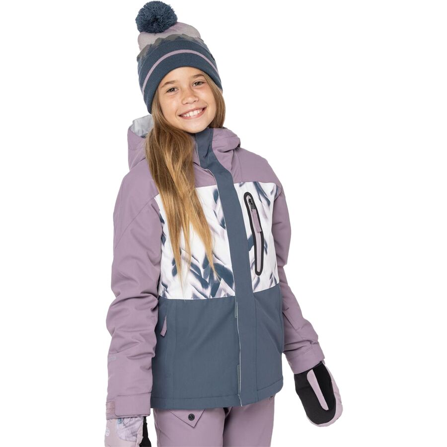 686 Hydrastash Insulated Jacket 2023 - Girls' Dusty Orchid Clrblk