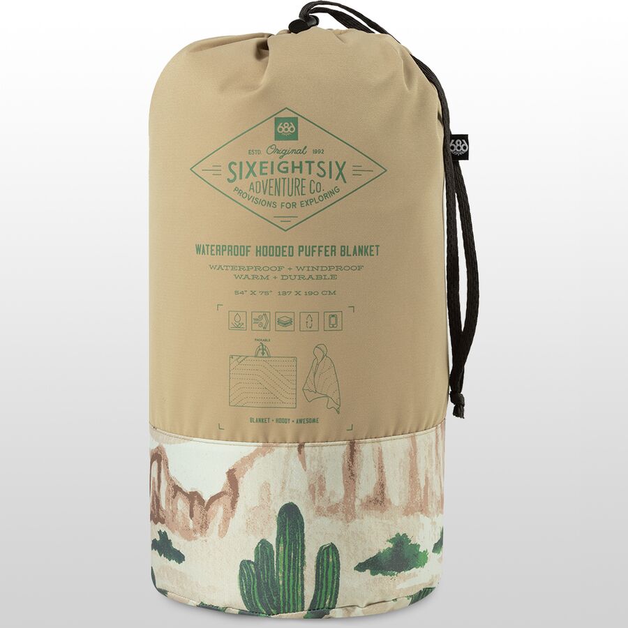 686 Waterproof Hooded Puffer Blanket Desert Mystic