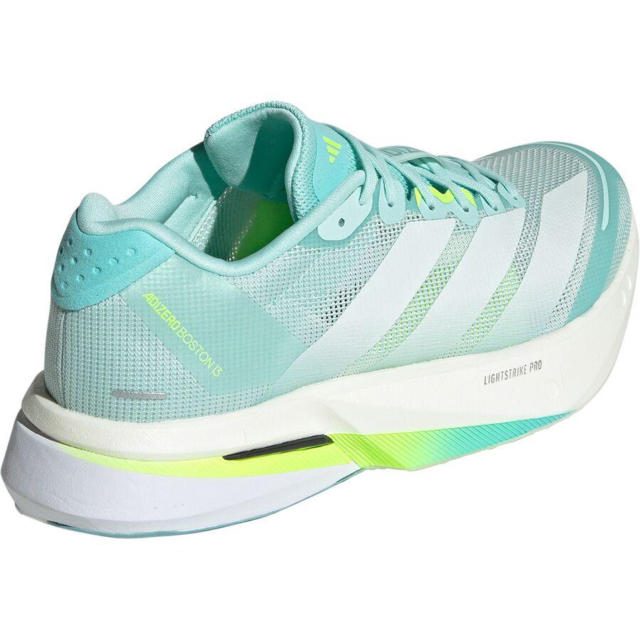 Adidas Adizero Boston 13 Running Shoe - Women's Semi Flash Aqua/Zero Metallic/Lucid Lemon