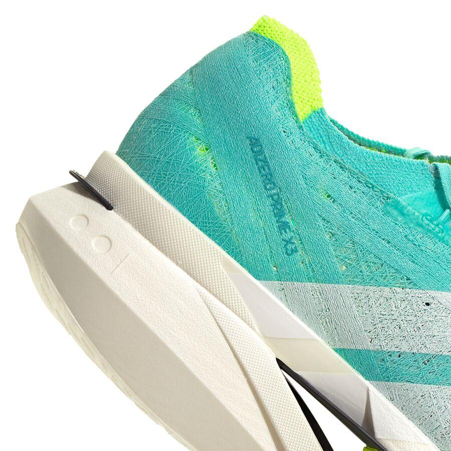 Adidas Adizero Prime X3 Strung Running Shoe Flash Aqua/Zero Metallic/Lucid Lemon