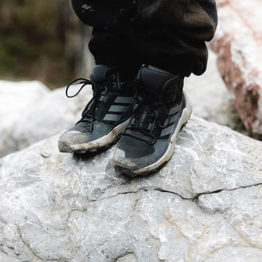 Adidas TERREX AX4R Mid Hiking Shoe - Kids' Core Black/Grey Four/Grey Six