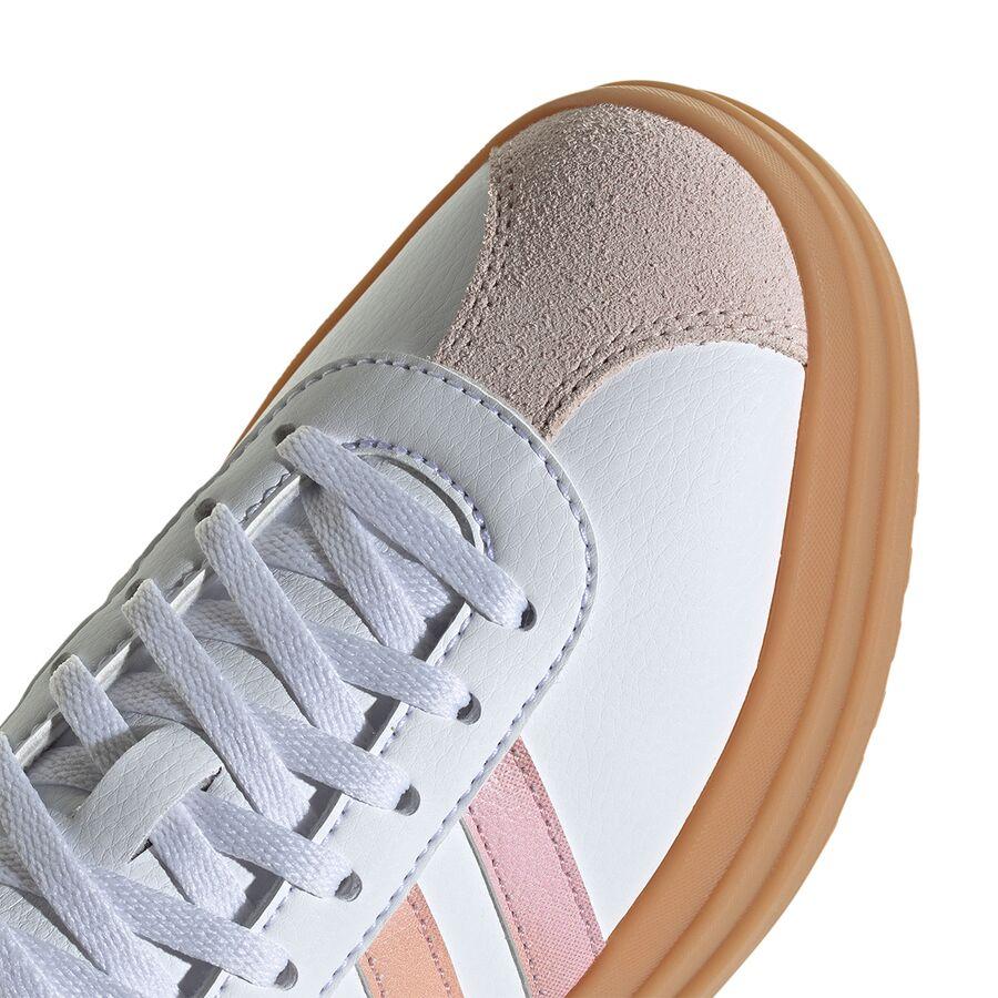 Adidas VL Court Bold Shoe - Kids' Ftwr White/Powder Coral/Gum 3