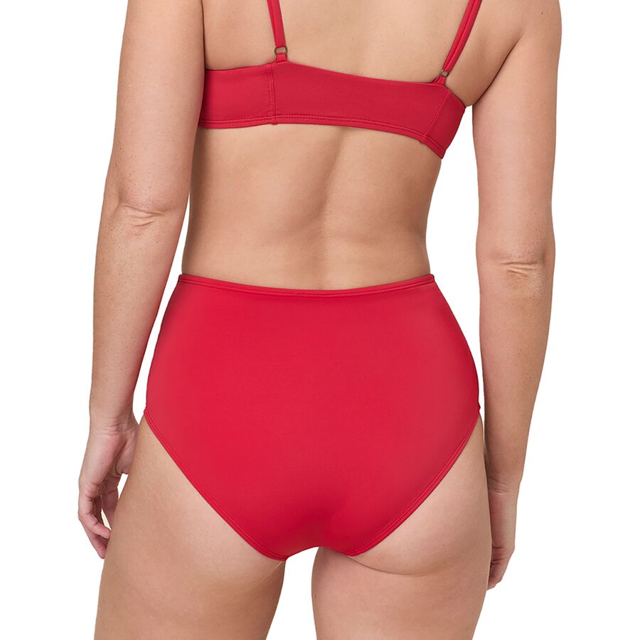 Andie High Waisted Bikini Bottom - Women's Cherry Red
