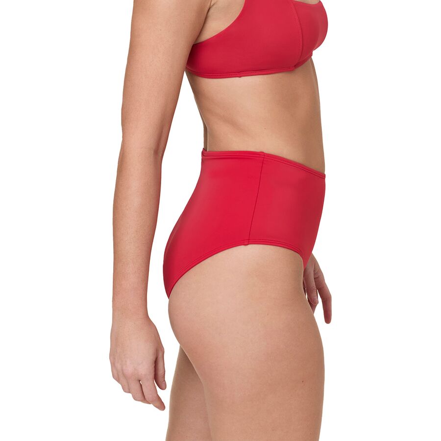 Andie High Waisted Bikini Bottom - Women's Cherry Red