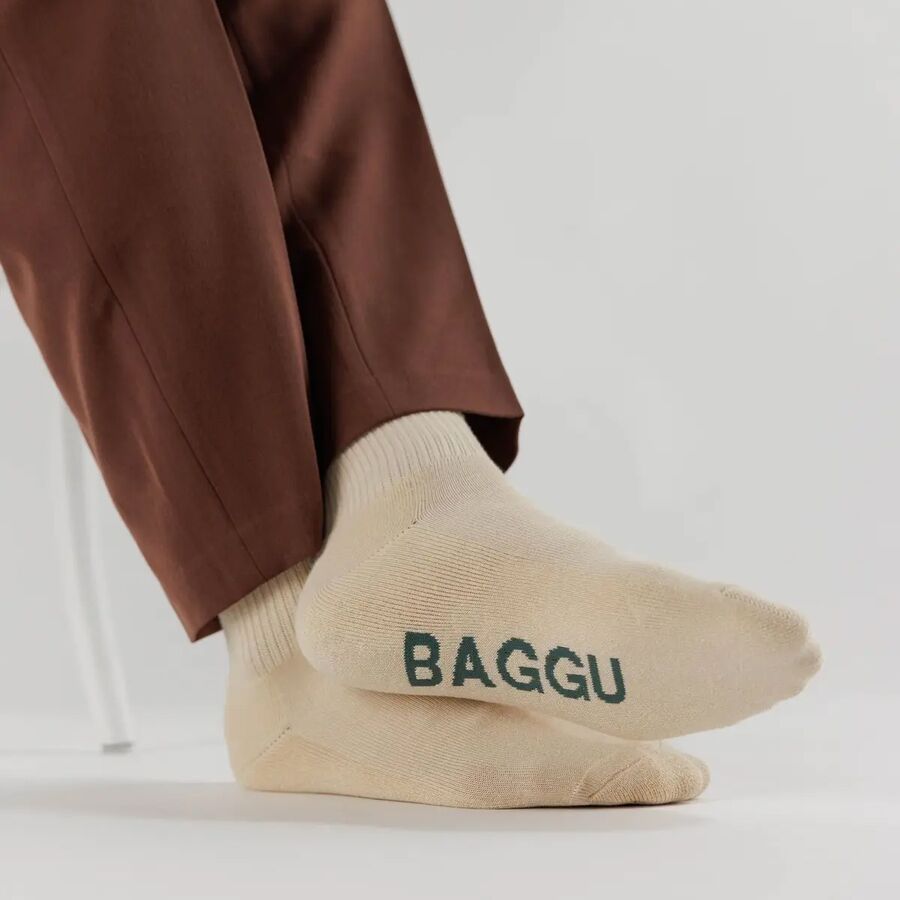 BAGGU Ribbed Sock - Women's Ecru