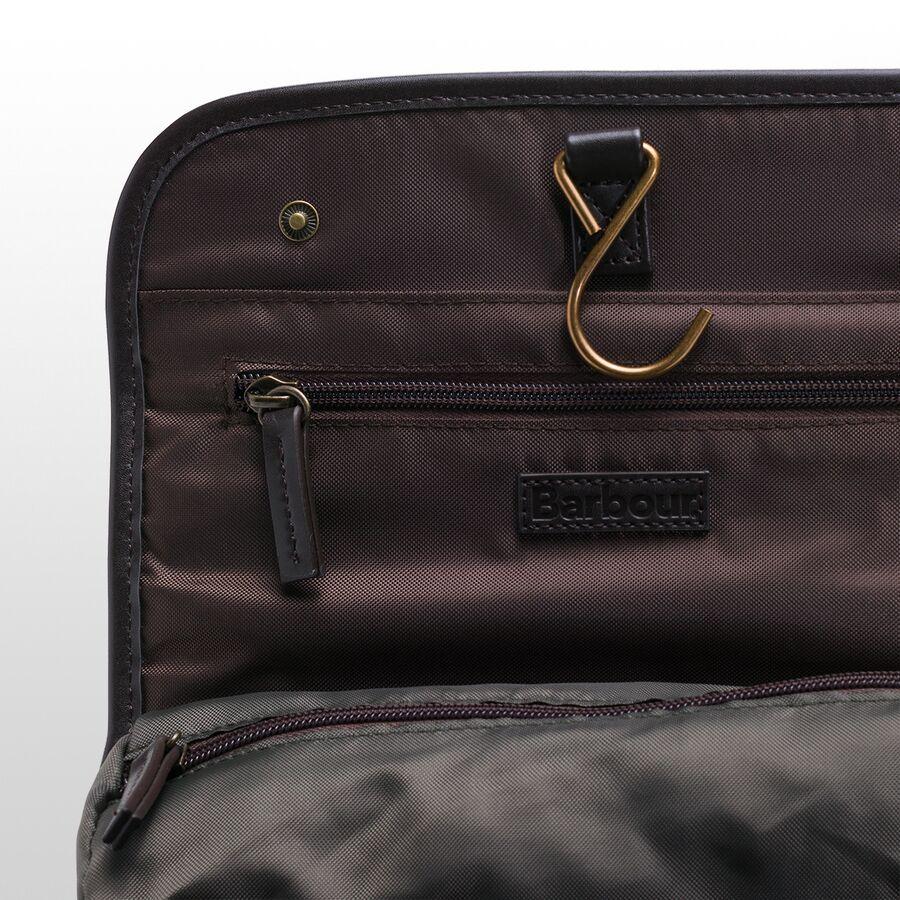 Barbour Wax Hanging Washbag Olive