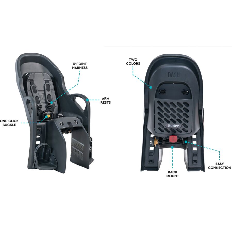 Burley Dash RM Bike Seat Black/Grey