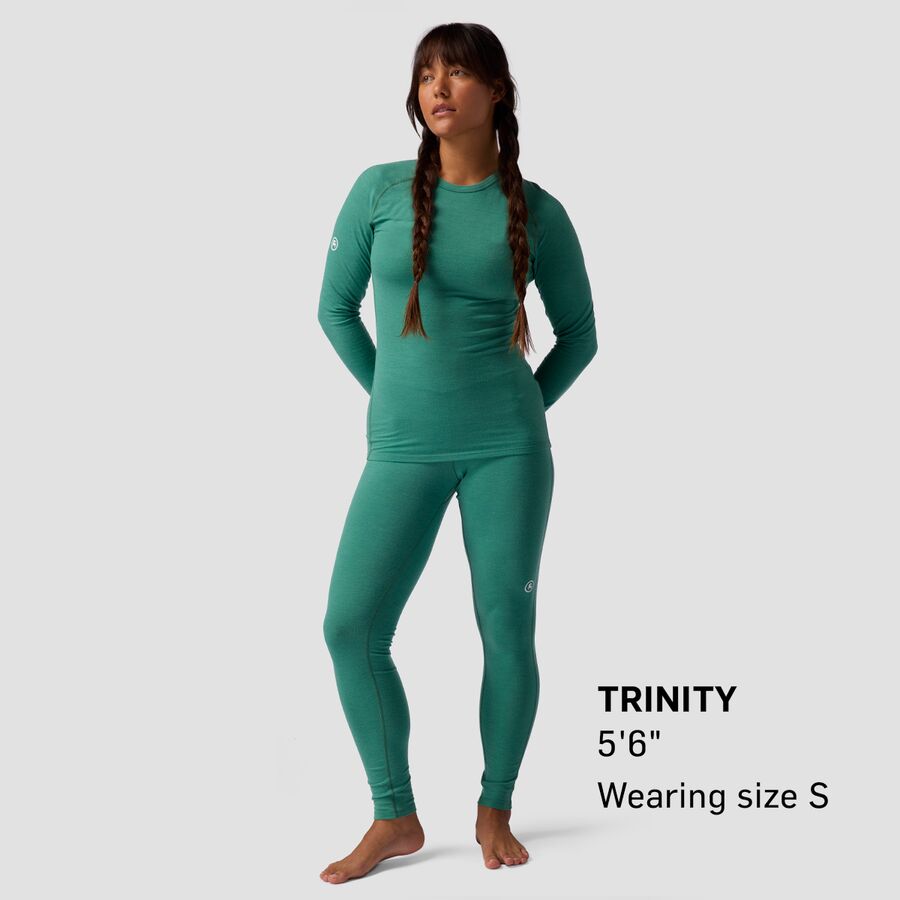 Backcountry Cedars RWS Merino Lt-Wt Baselayer Crew Top - Women's Gearhead Green