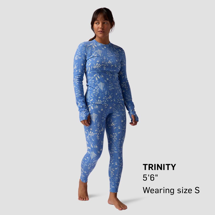 Backcountry Cedars RWS Merino Mid-Wt Baselayer Bottom - Women's Deja Blue Print