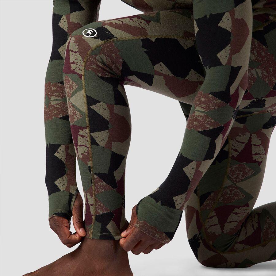 Backcountry Cedars RWS Merino Mid-Wt Baselayer Bottom - Men's Kalamata Geo Collage Print