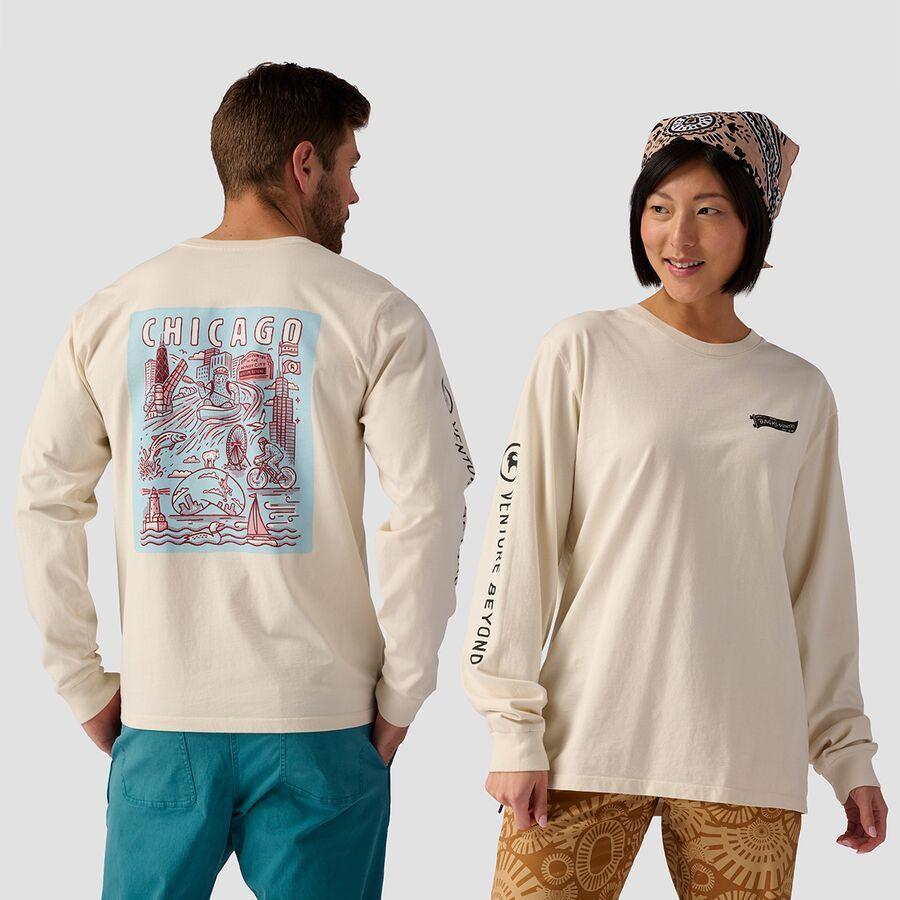 Backcountry Chicago Long-Sleeve Crew T-Shirt Vintage White
