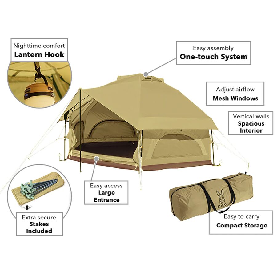 DOD Outdoors Kinoko Mushroom Tent Red
