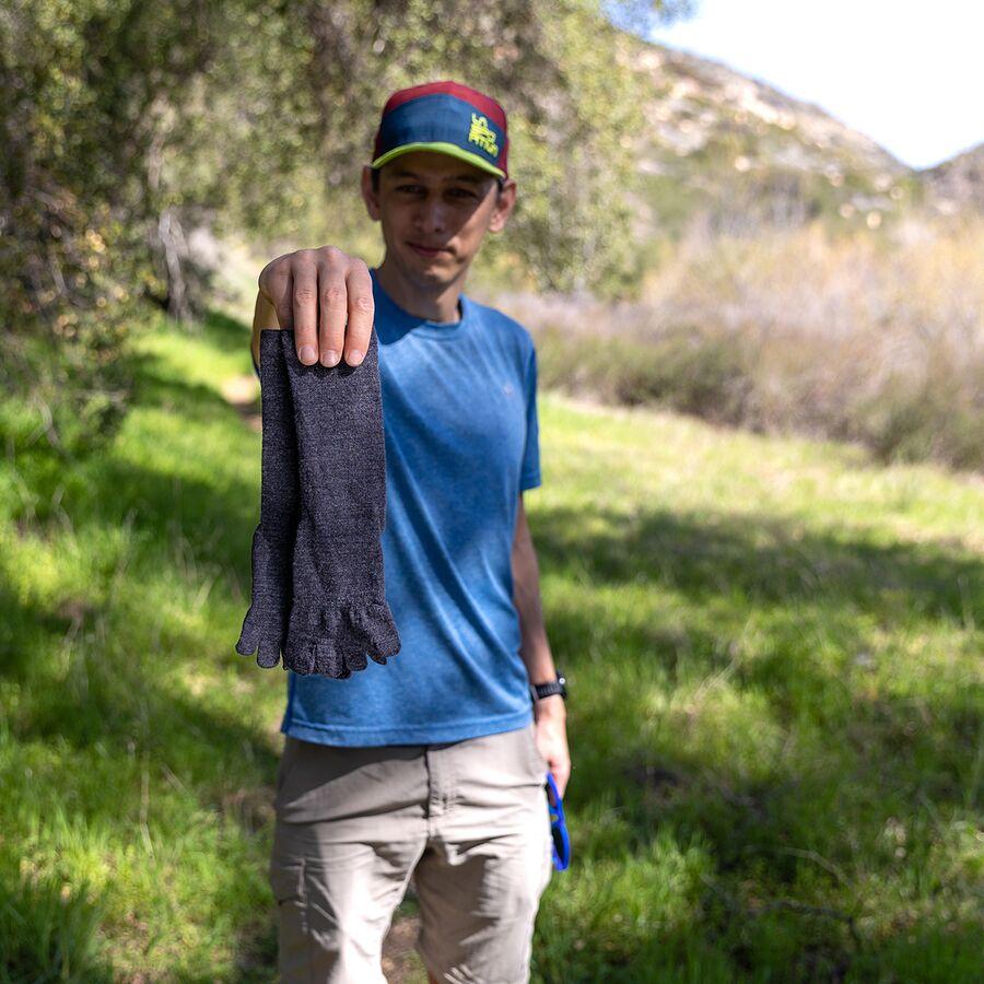 Injinji Liner Wool Crew Sock Slate