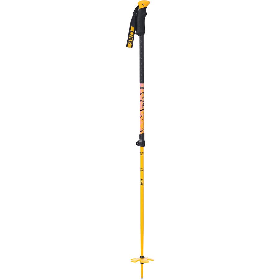 Line Vision Ski Poles Black/Yellow