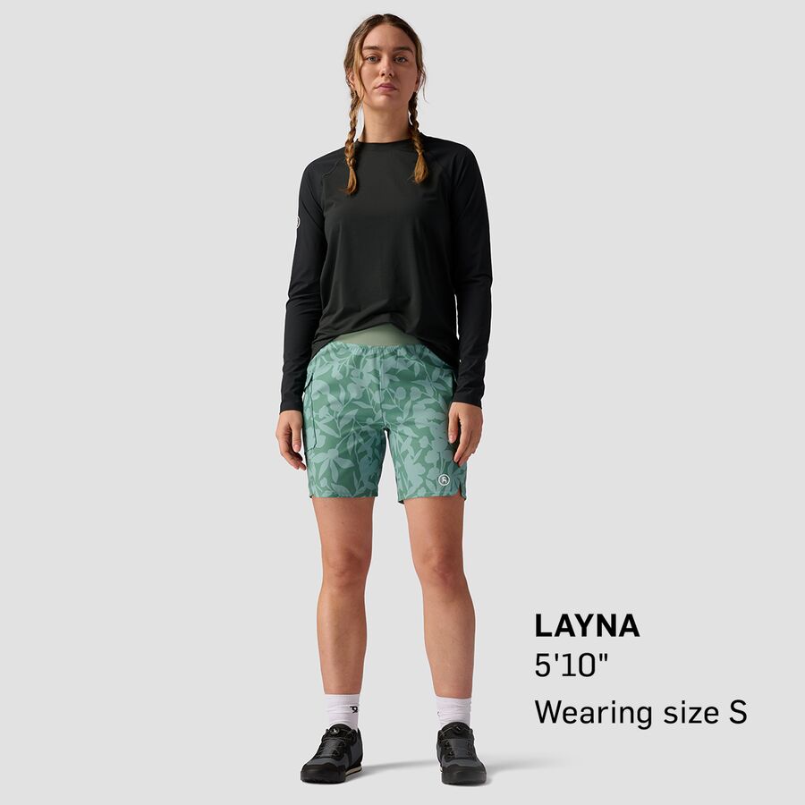 Backcountry NBD 7in MTB Short - Women's Aspen Green Print