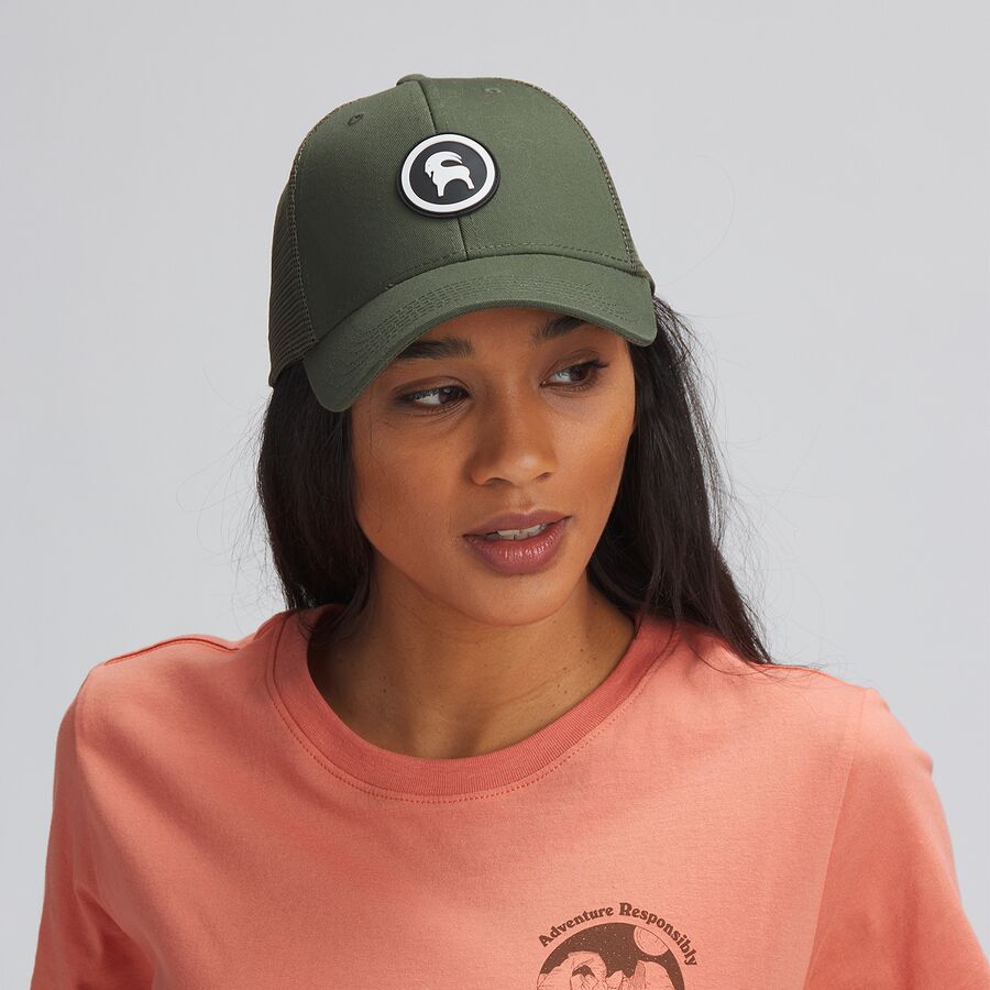 Backcountry Patch Goat Trucker Hat Olive Night