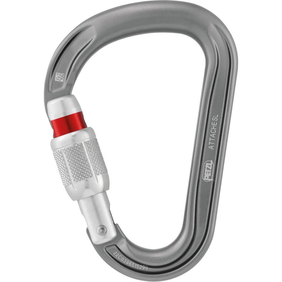 Petzl Attache Locking Carabiner Gray
