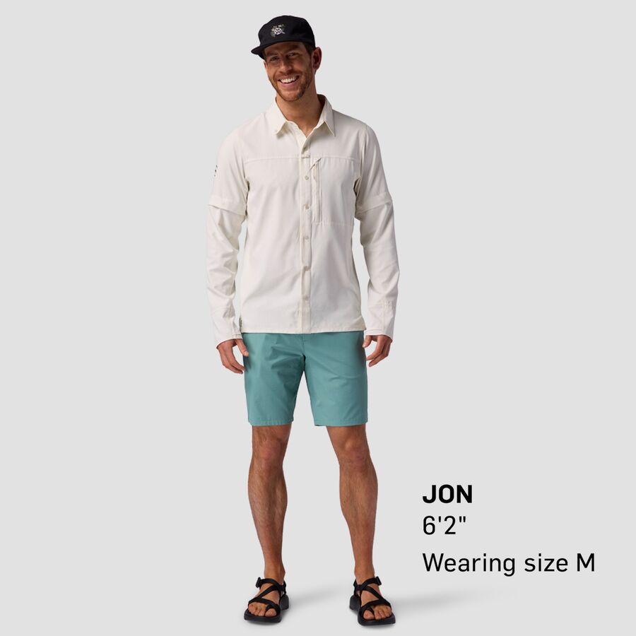 Backcountry Tahoe Woven Convertible Snap-Up Shirt - Men's Egret