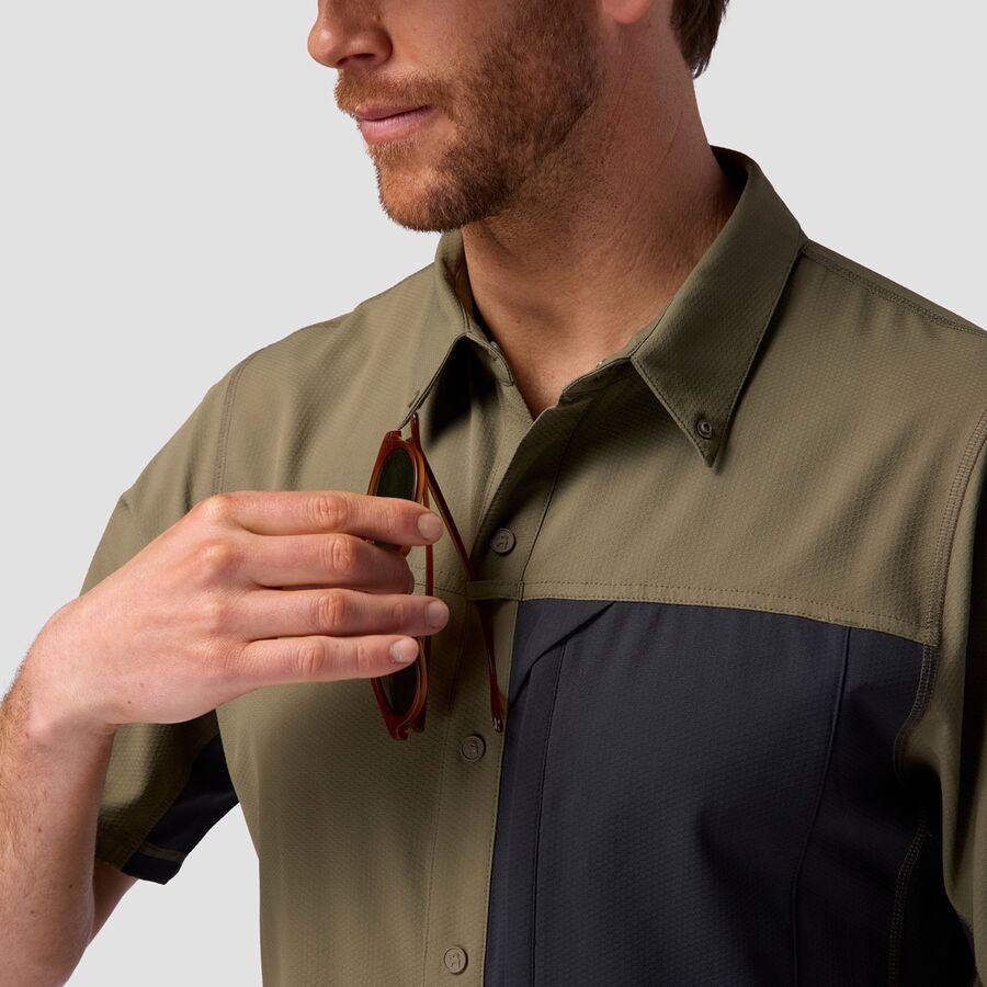 Backcountry Tahoe Woven Short-Sleeve Snap-Up Shirt - Men's Kalamata / Black