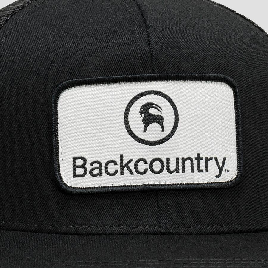 Backcountry Throwback Flat Brim Patch Snapback Hat Black