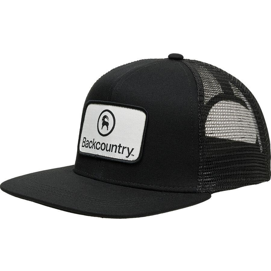 Backcountry Throwback Flat Brim Patch Snapback Hat Black