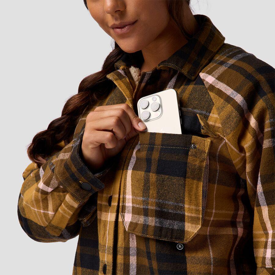Backcountry Venture Pile-Fleece Lined Flannel Jacket - Women's Bistre Plaid
