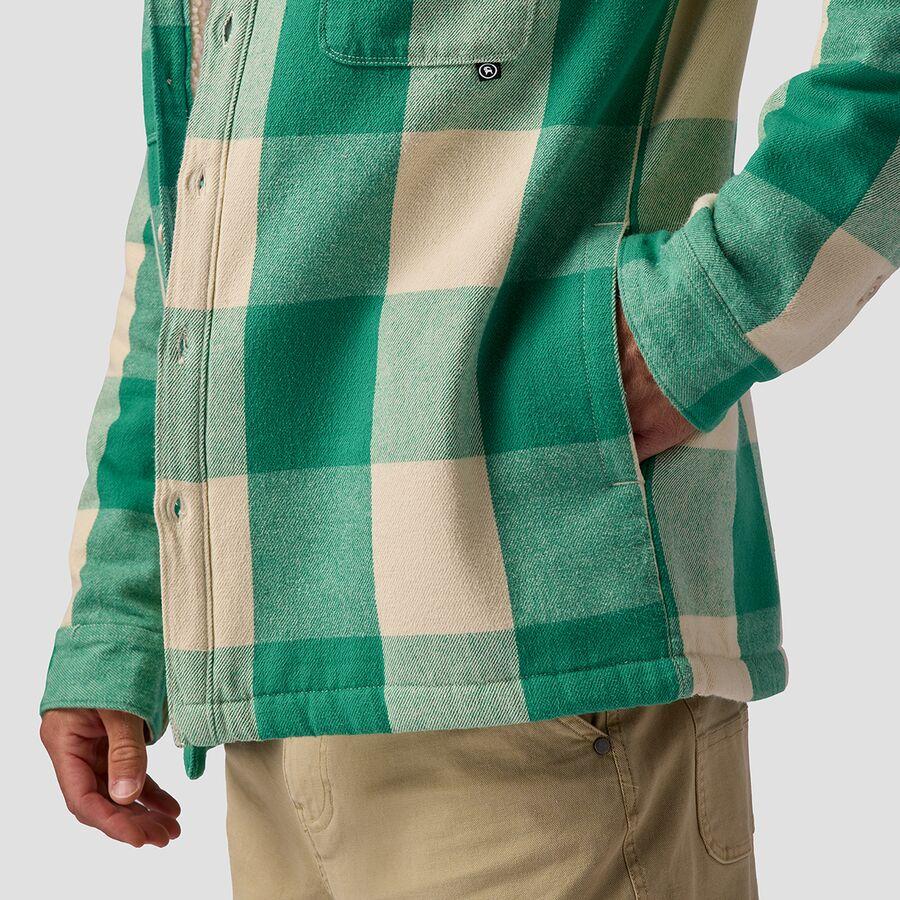 Backcountry Venture Pile-Fleece Lined Flannel Shirt Jacket- Men's Gearhead Green Buffalo