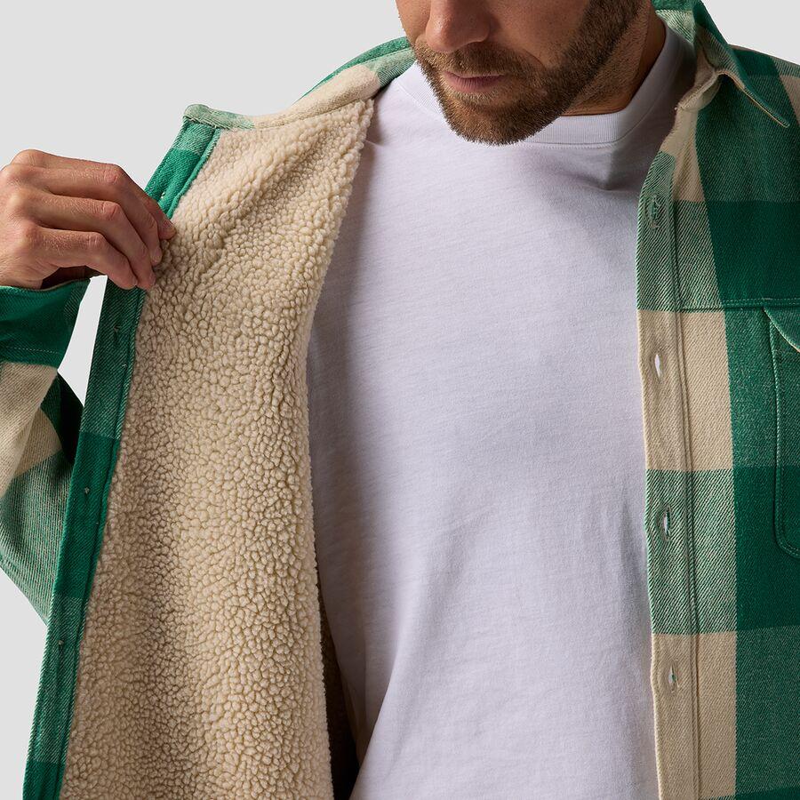 Backcountry Venture Pile-Fleece Lined Flannel Shirt Jacket- Men's Gearhead Green Buffalo