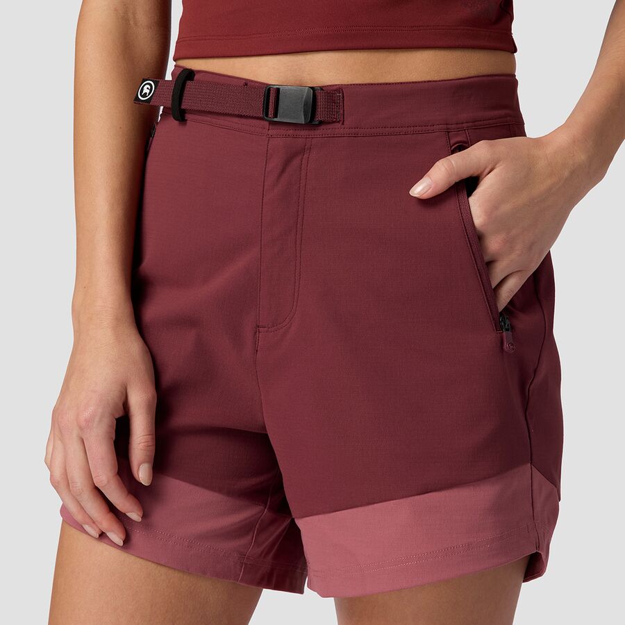 Backcountry Wasatch Ripstop 5in Short - Women's Red Mahogany/Deco Rose
