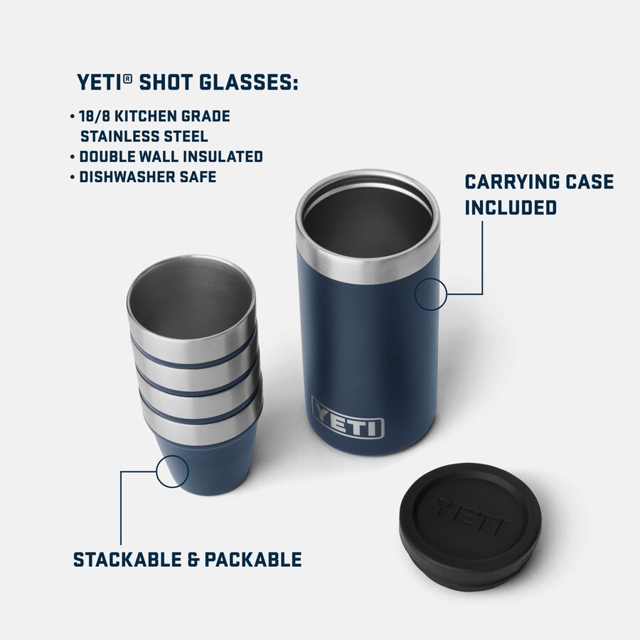 YETI Shot Glasses & Case Navy