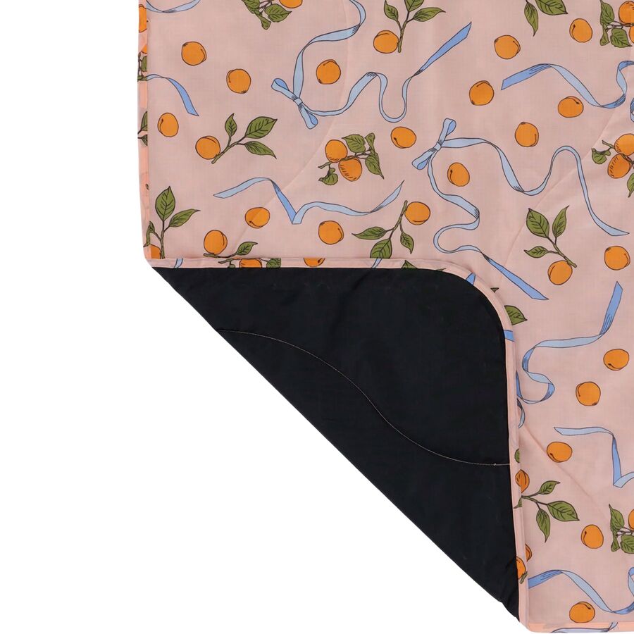 BAGGU Puffy Picnic Blanket Apricots & Ribbons