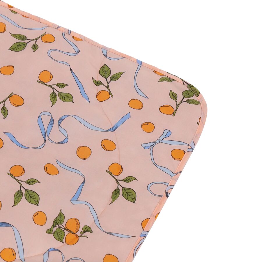 BAGGU Puffy Picnic Blanket Apricots & Ribbons