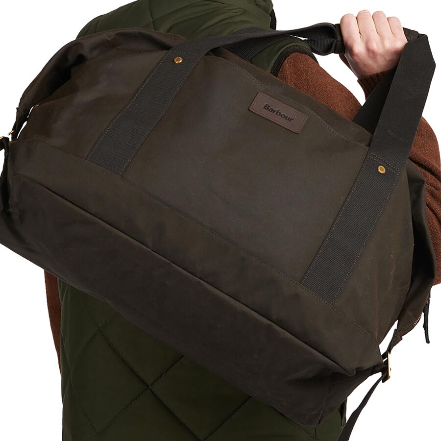 Barbour Essential Wax Holdall Bag Olive