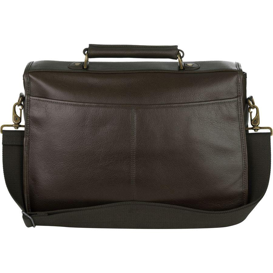 Barbour Leather 11.5L Briefcase Dark Brown