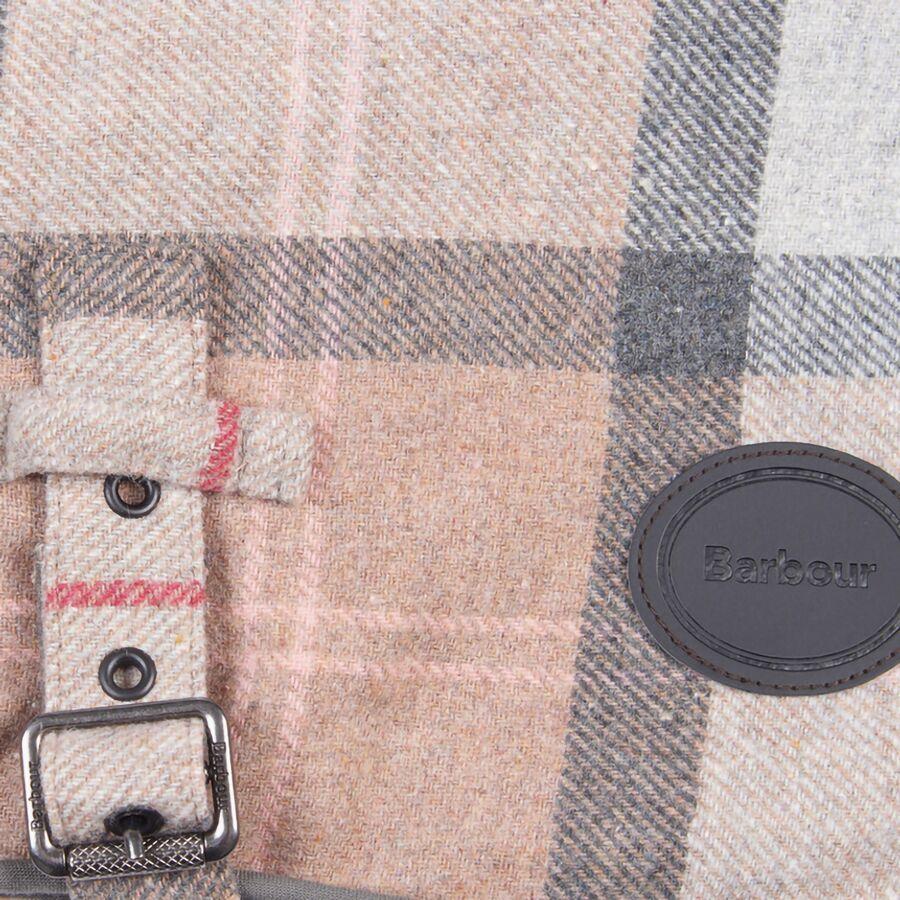Barbour Wool Touch Dog Coat Taupe/Pink Tartan