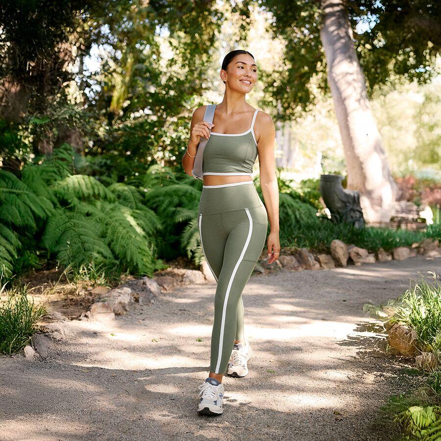 Beyond Yoga Spacedye New Moves High Waisted Midi Legging - Women's Grey Sage/Cloud White