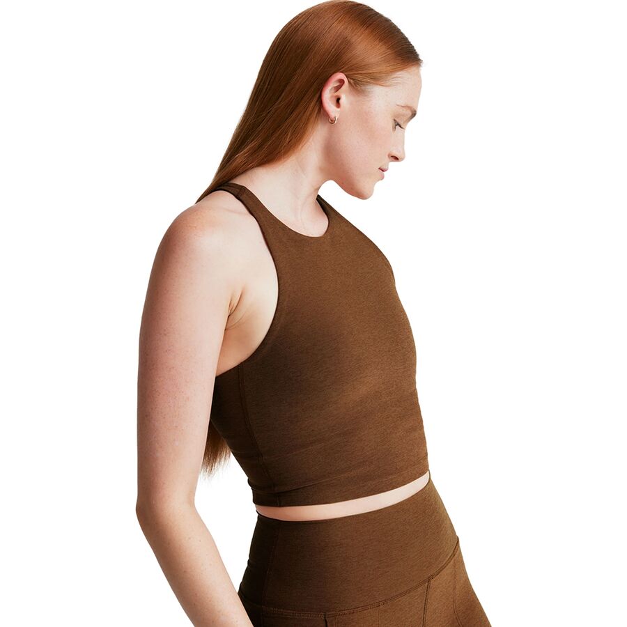 Beyond Yoga Spacedye Refocus Cropped Tank Top - Women's Bold Mocha Heather