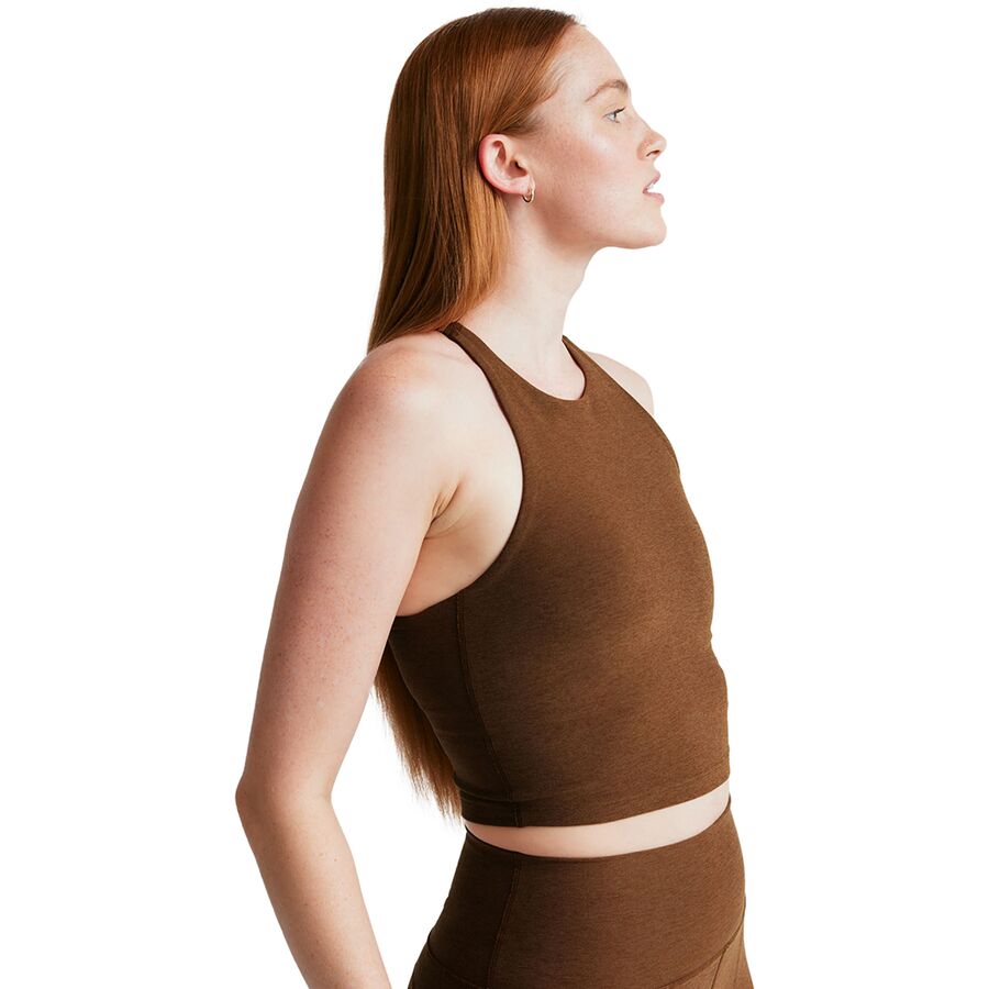 Beyond Yoga Spacedye Refocus Cropped Tank Top - Women's Bold Mocha Heather