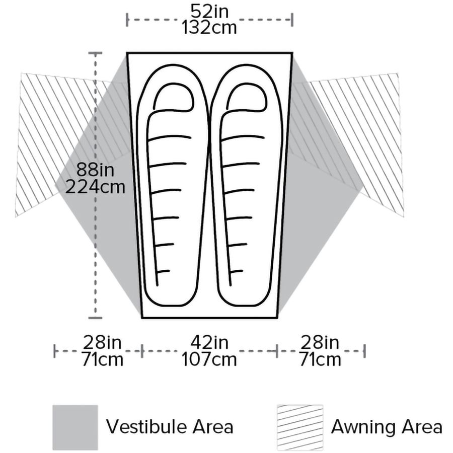 Big Agnes Copper Spur HV UL2 Tent: 2-Person 3-Season