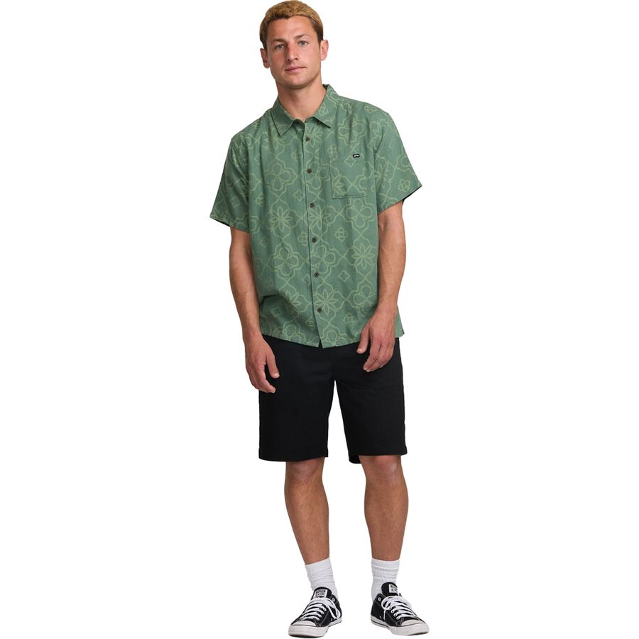 Billabong Sundays Jacquard Short-Sleeve Shirt - Men's Dark Slate