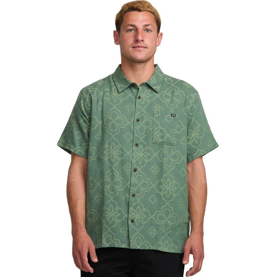Billabong Sundays Jacquard Short-Sleeve Shirt - Men's Dark Slate