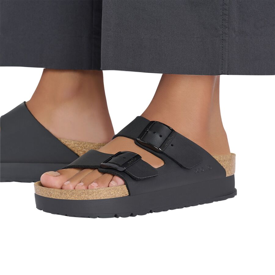 Birkenstock Arizona Platform Vegan Narrow Sandal - Women's Black Birko-FlorLTD